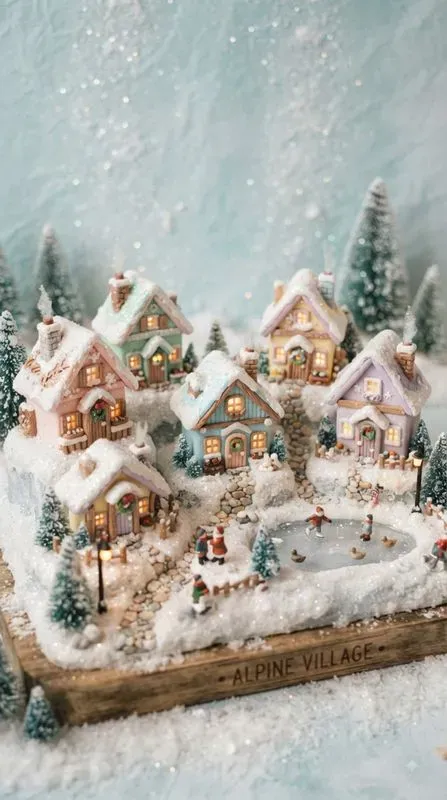 Miniature Pastel Clay Villages