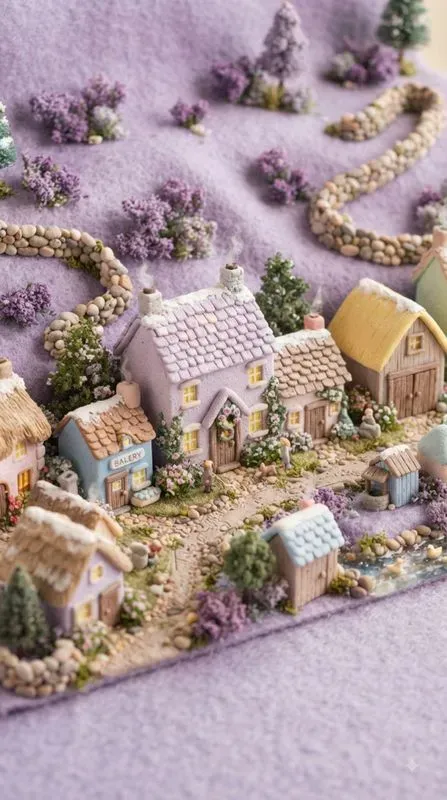 Miniature Pastel Clay Villages