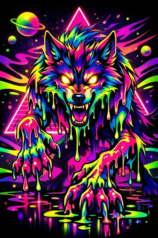 Neon Drip Illustration Engines