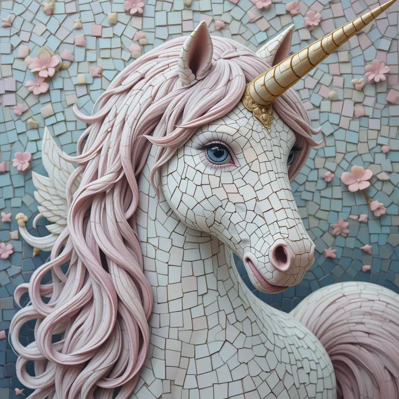 Realistic Mosaic Art Variations