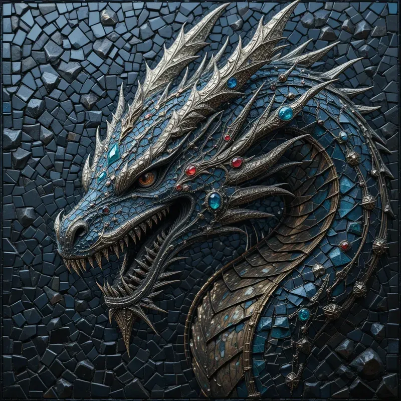 Realistic Mosaic Art Variations