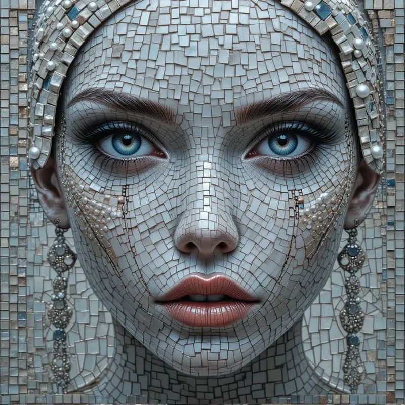 Realistic Mosaic Art Variations
