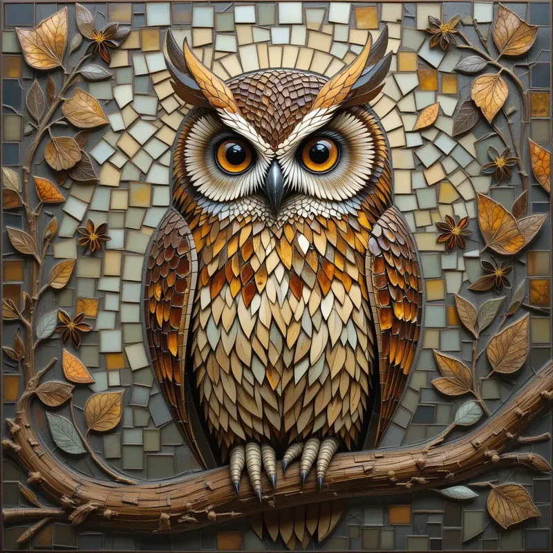 Realistic Mosaic Art Variations