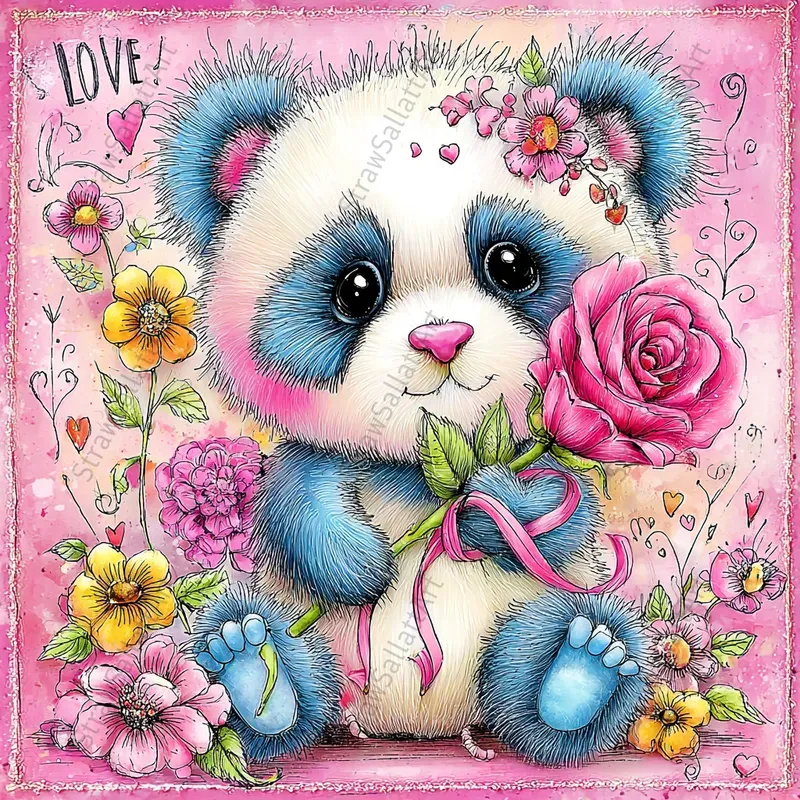 Whimsical Valentine Love Cards Cliparts