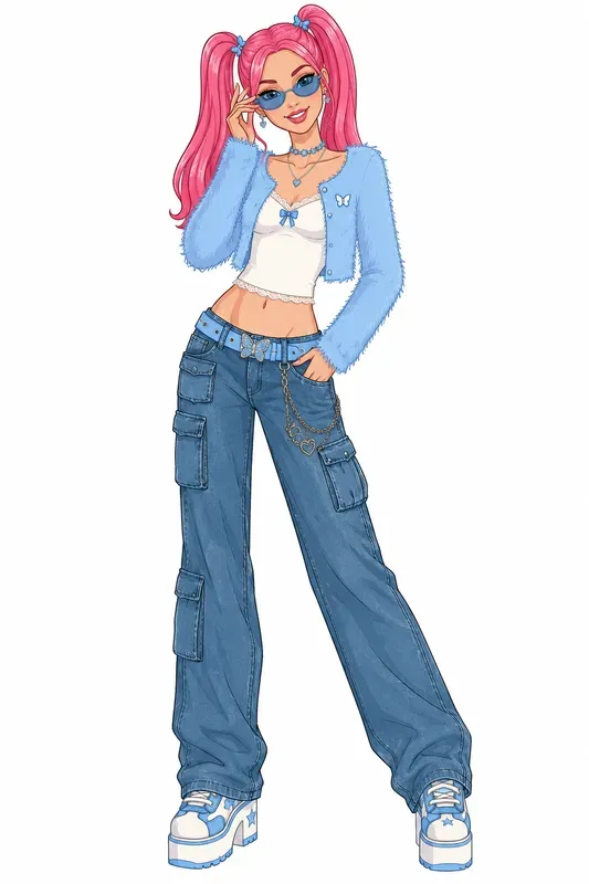 Y2k Vector Fashion Croquis Art