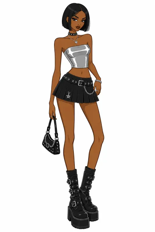 Y2k Vector Fashion Croquis Art