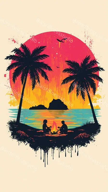 Psychedelic Tropical Posters