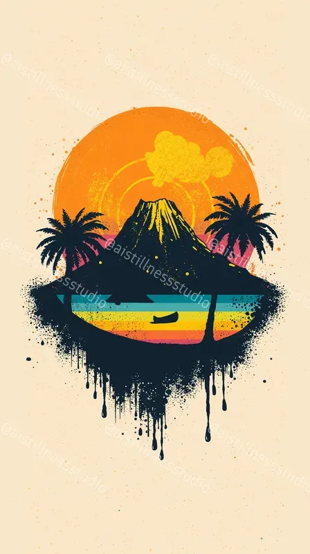 Psychedelic Tropical Posters