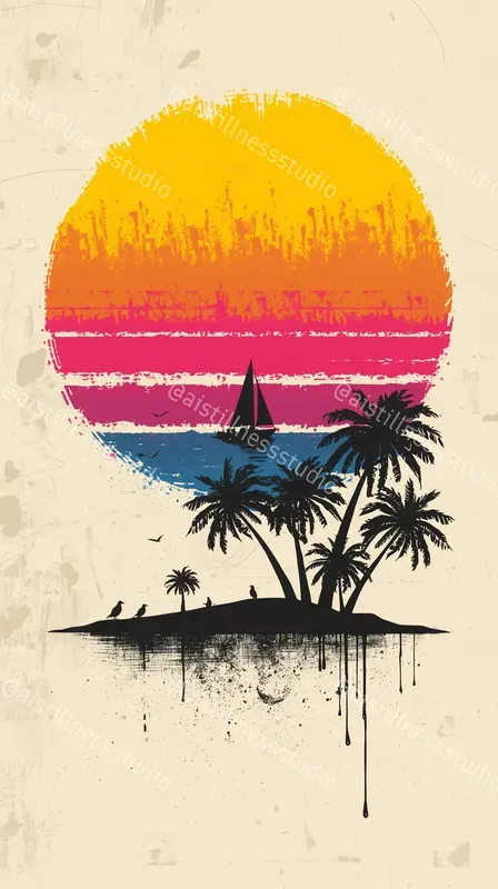 Psychedelic Tropical Posters