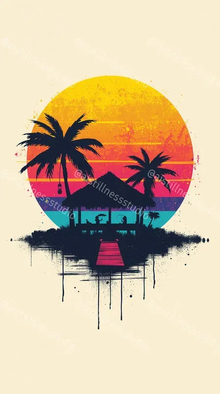 Psychedelic Tropical Posters