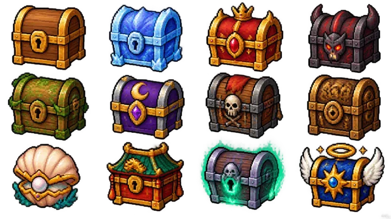 8bit RPG Loot Item Sprite Sheets
