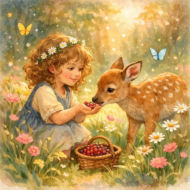 Whimsical Kids Animal Storybook Art