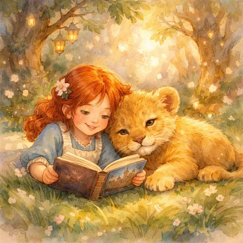 Whimsical Kids Animal Storybook Art