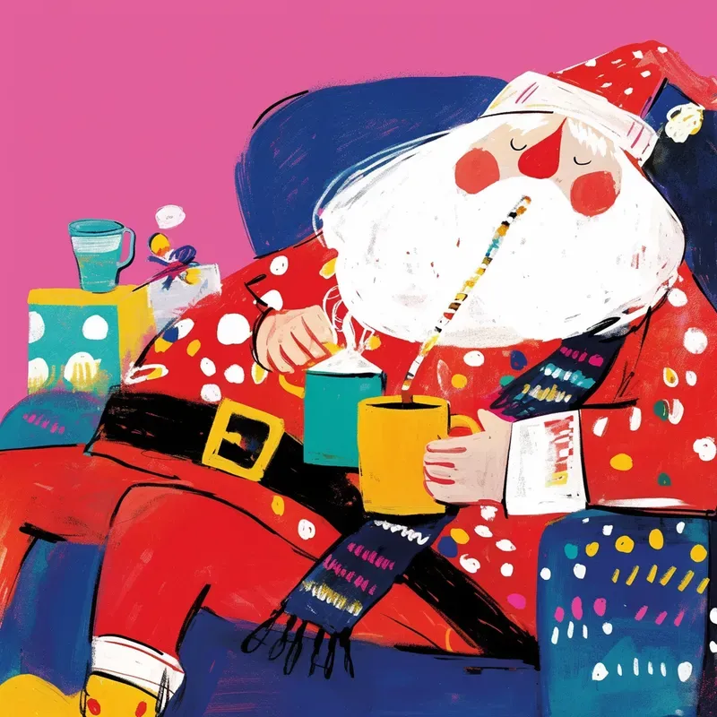 Vibrant Painterly Christmas Scenes