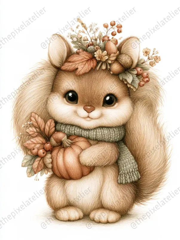 Cozy Autumn Storybook Cliparts