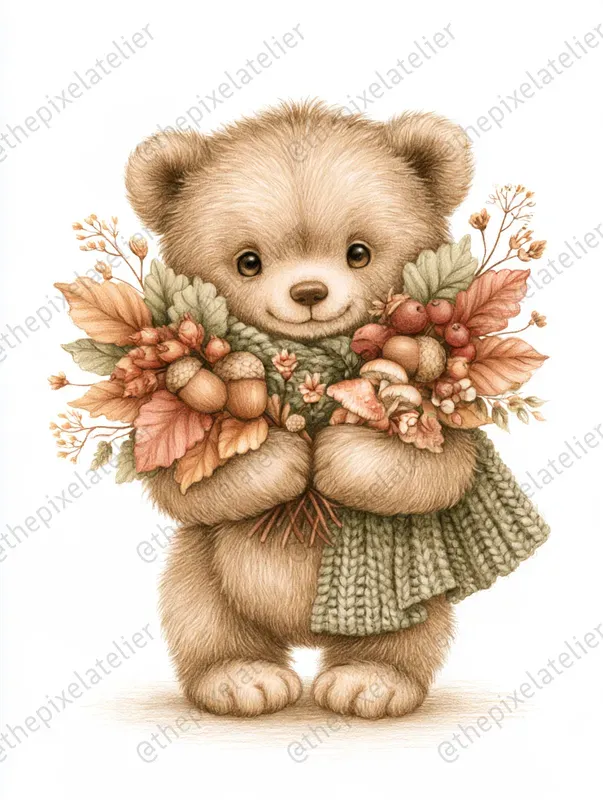 Cozy Autumn Storybook Cliparts
