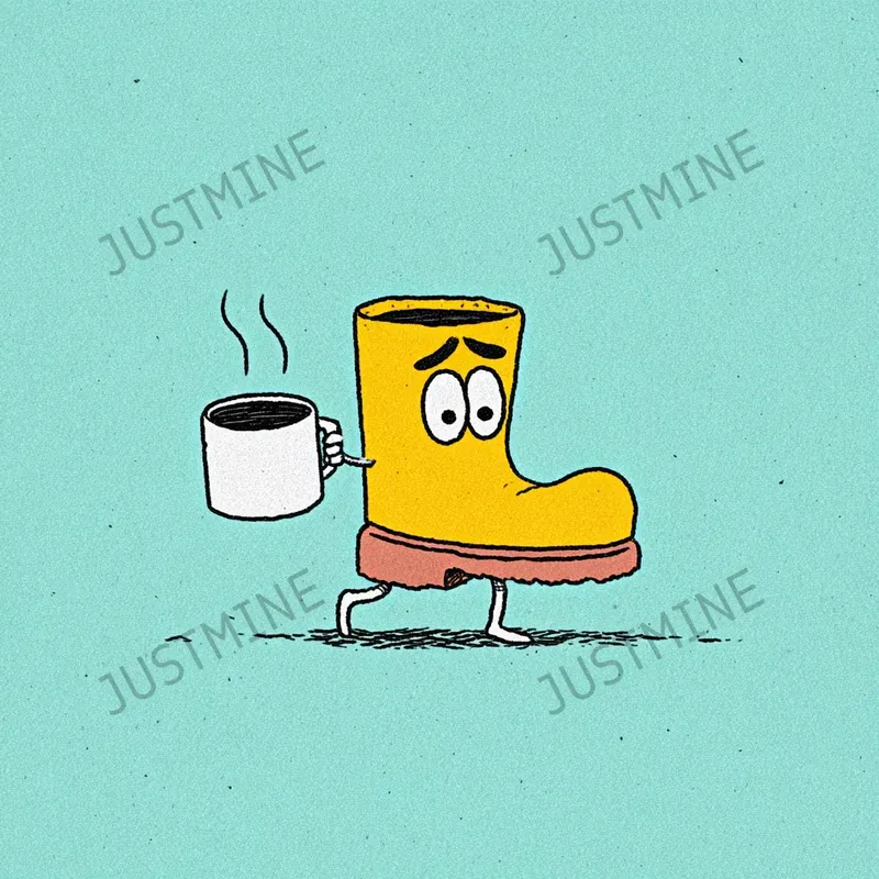 Lazy Sneaker Cartoon Illustrations