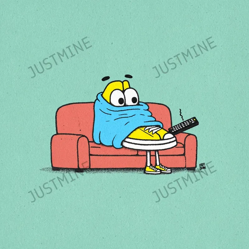 Lazy Sneaker Cartoon Illustrations