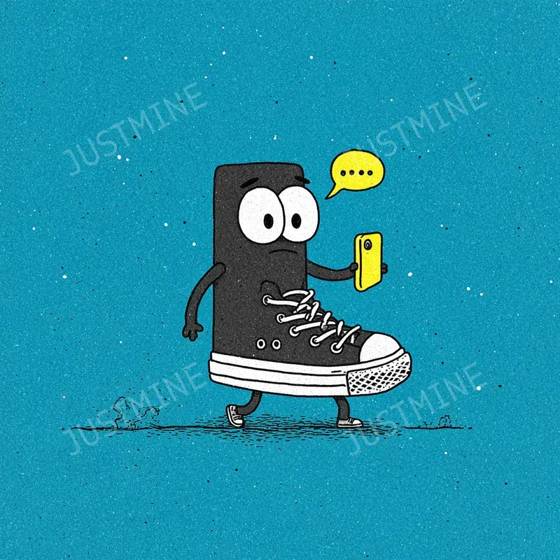Lazy Sneaker Cartoon Illustrations