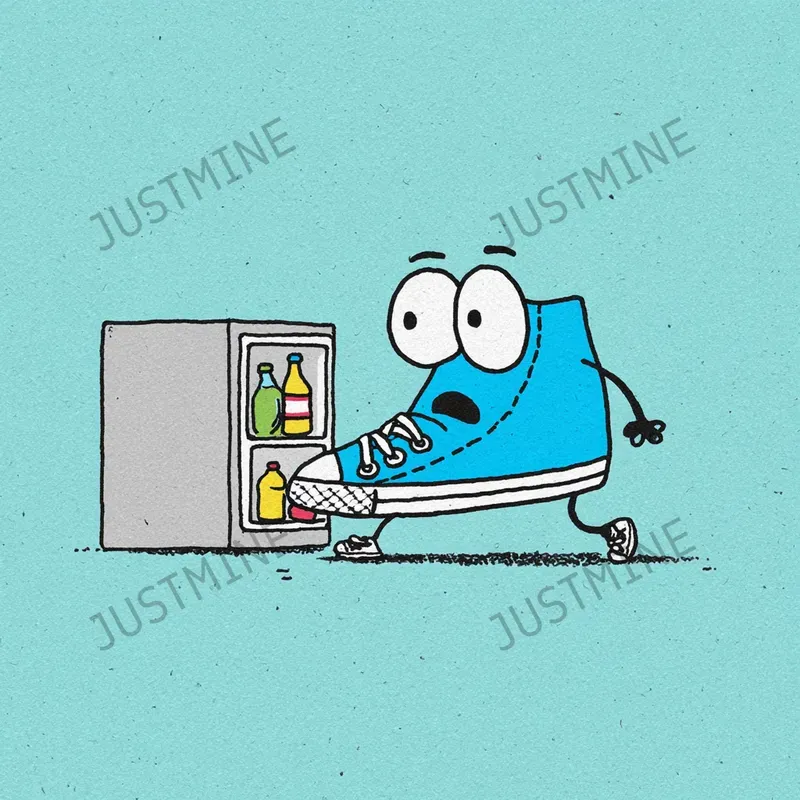 Lazy Sneaker Cartoon Illustrations