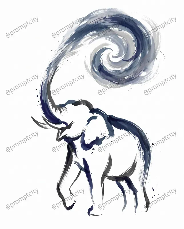Minimalist Gestural Brushstroke Art