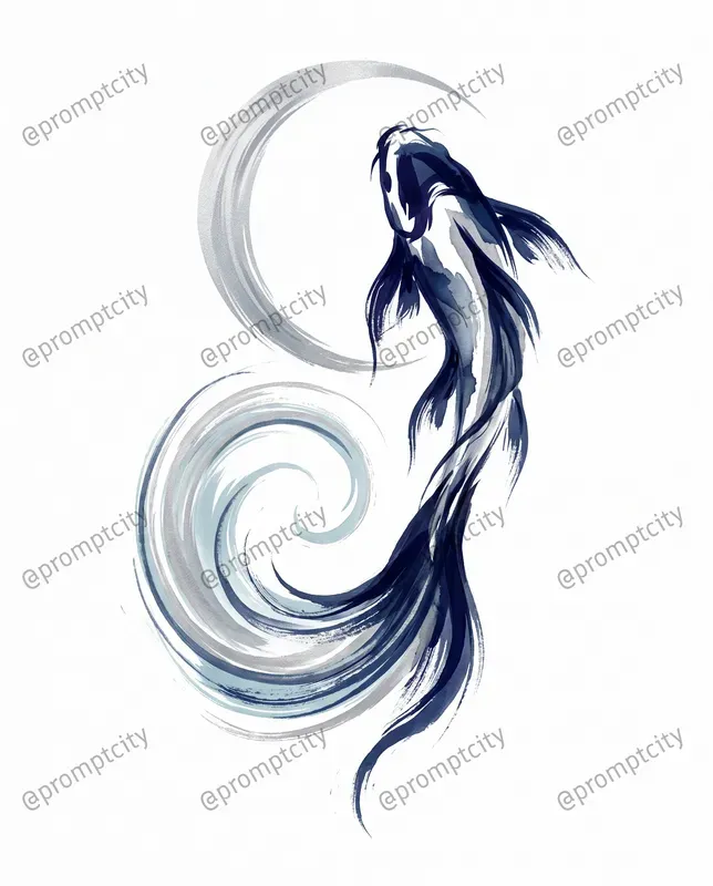 Minimalist Gestural Brushstroke Art