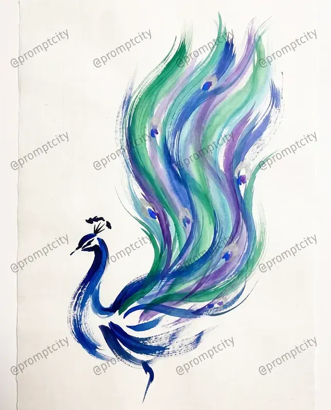 Minimalist Gestural Brushstroke Art