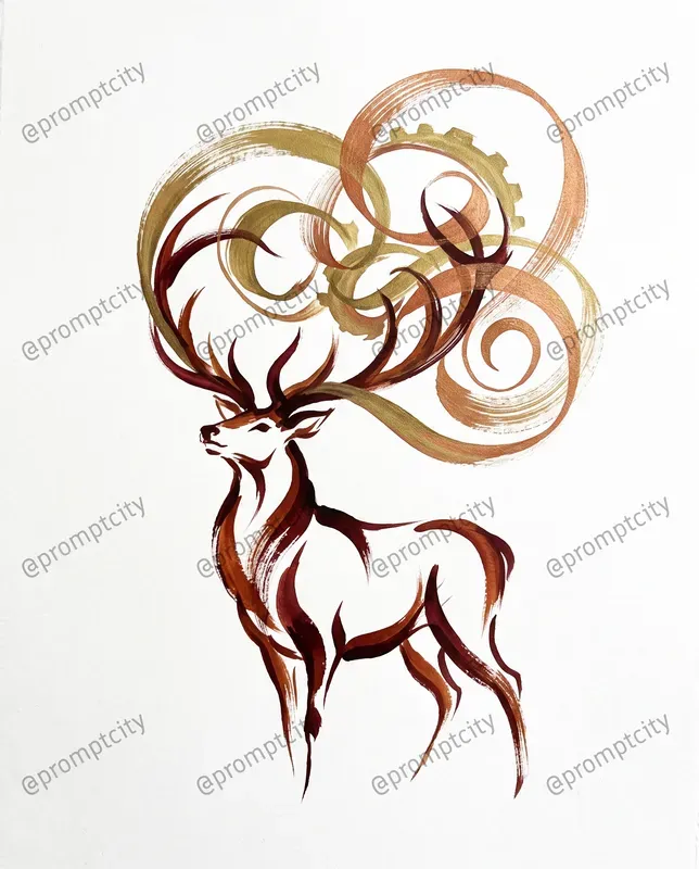 Minimalist Gestural Brushstroke Art