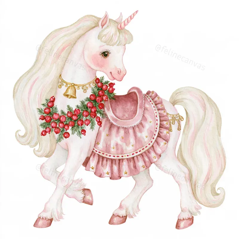 Whimsical Christmas Watercolor Cliparts