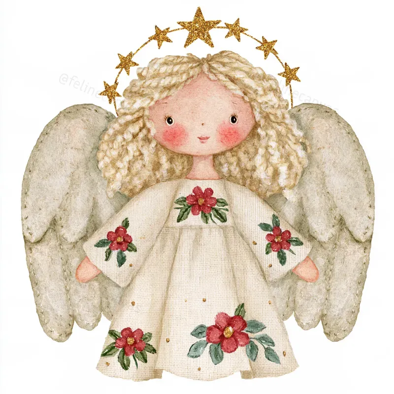 Whimsical Christmas Watercolor Cliparts