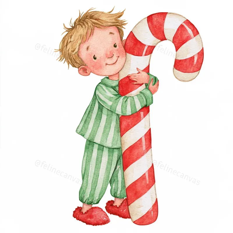 Whimsical Christmas Watercolor Cliparts