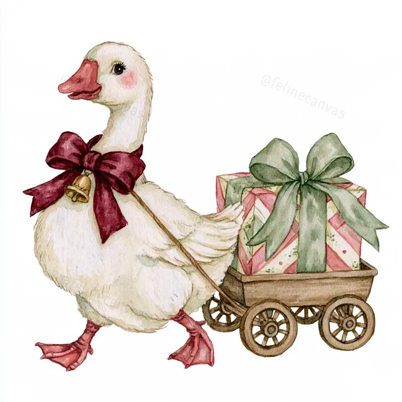 Whimsical Christmas Watercolor Cliparts