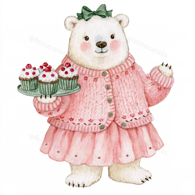 Whimsical Christmas Watercolor Cliparts