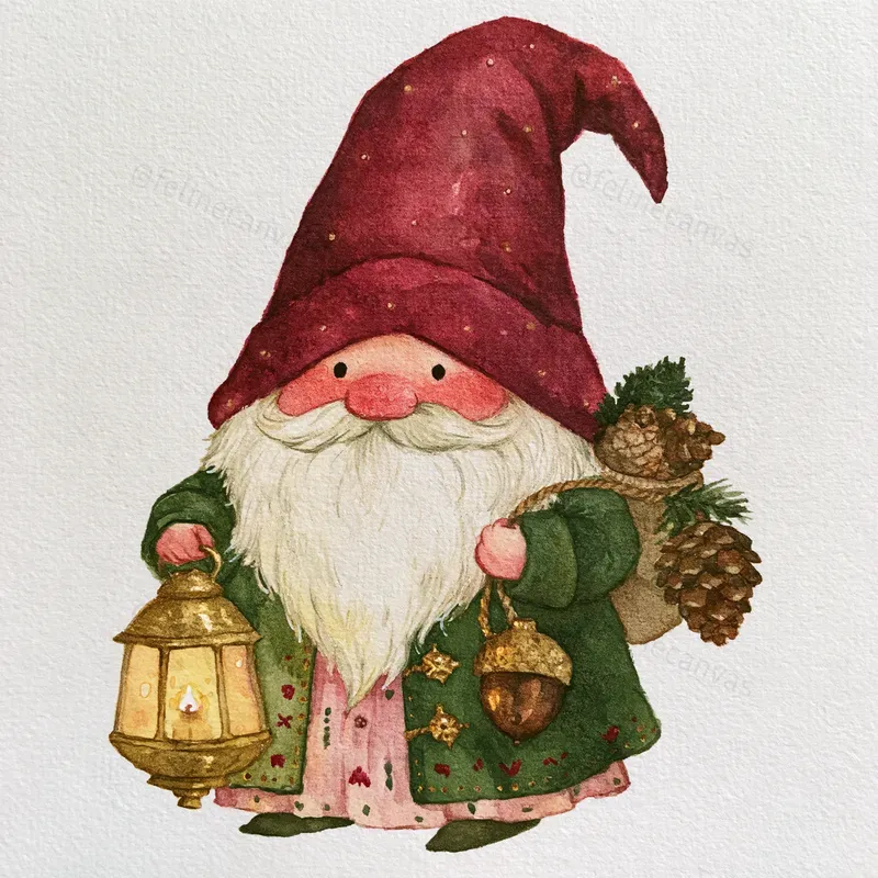 Whimsical Christmas Watercolor Cliparts