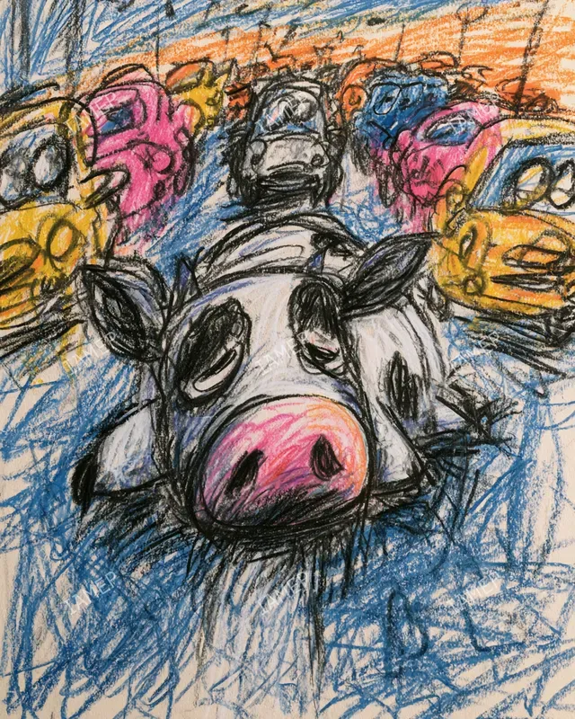 Chaotic Crayon Cartoon Scenes