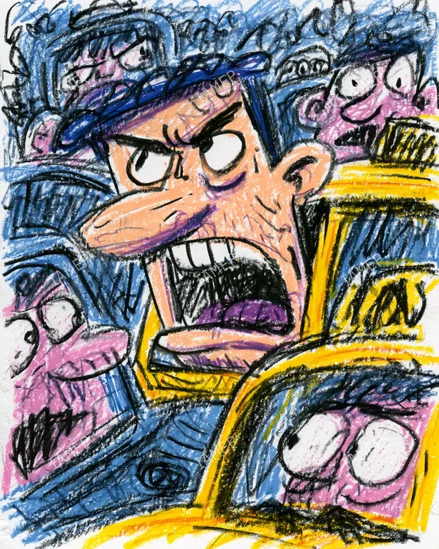 Chaotic Crayon Cartoon Scenes