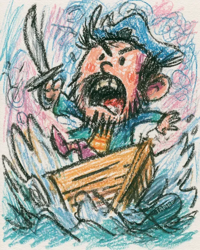 Chaotic Crayon Cartoon Scenes