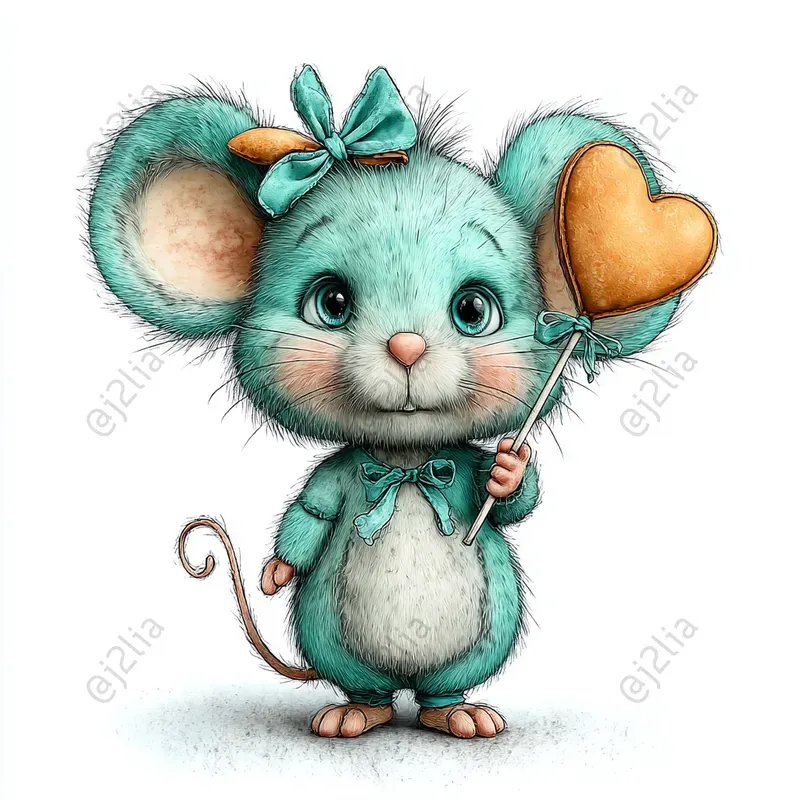 Cute Valentine Baby Animal Clipart