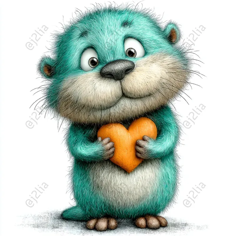 Cute Valentine Baby Animal Clipart