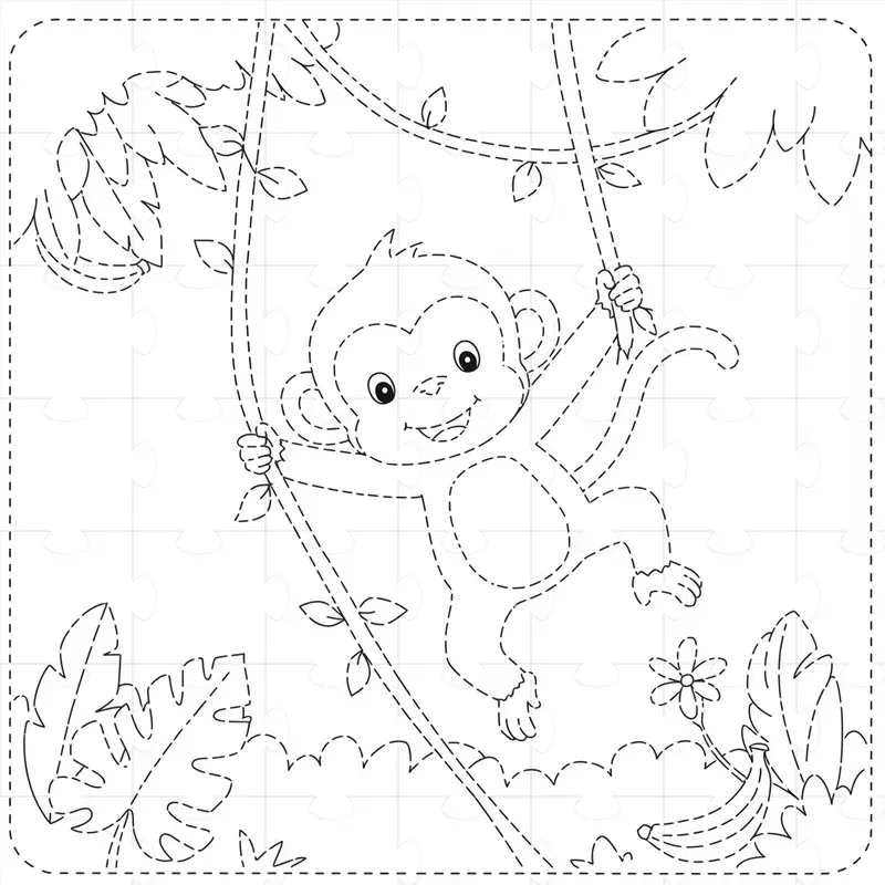 Any Cute Tracing Lines Kid Coloring Books
