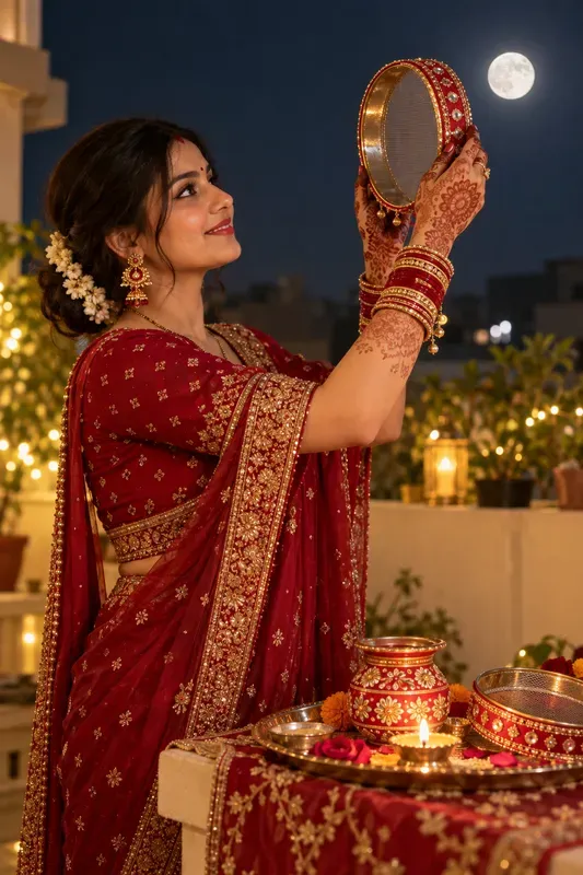 Karva Chauth Couple Photos