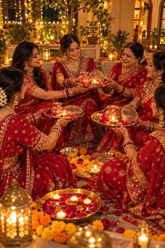 Karva Chauth Couple Photos