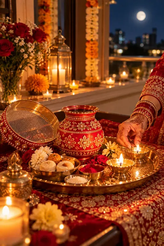 Karva Chauth Couple Photos
