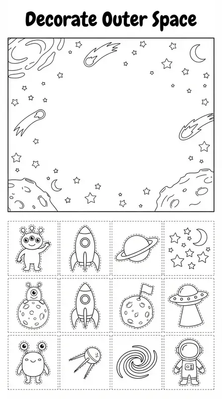 Creative Decorating Worksheets For Kids