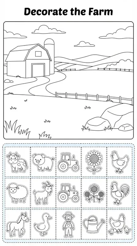 Creative Decorating Worksheets For Kids