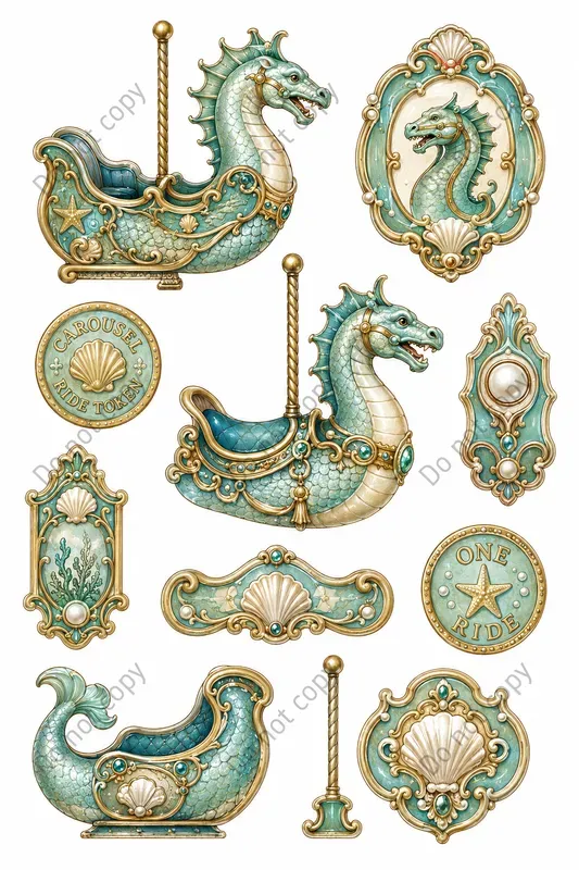 Vintage Carousel Ephemera Sheets