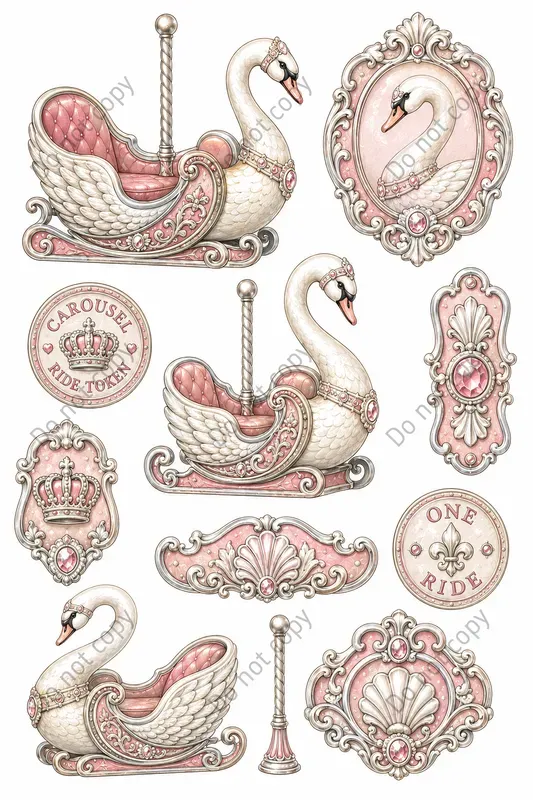 Vintage Carousel Ephemera Sheets