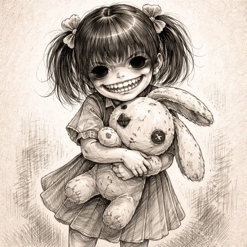 Distorted Grin Character Art Generator