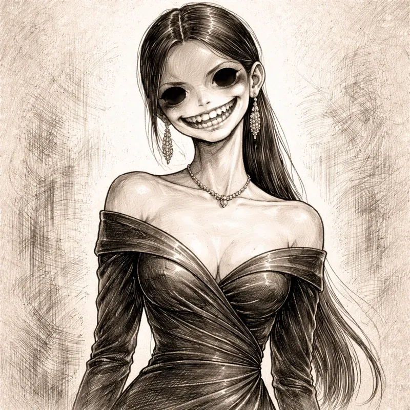 Distorted Grin Character Art Generator