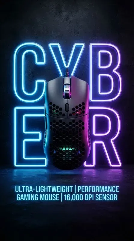 Neon Illuminated Typography Product Posts